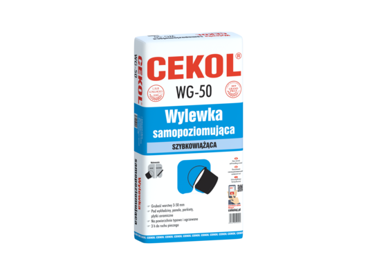 Wylewka samopoziomująca szybkowiążąca WG-50 20 kg CEKOL