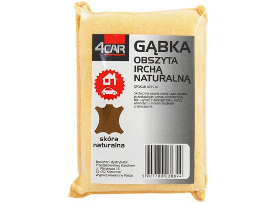 Gąbka obszyta irchą naturalną 4Car