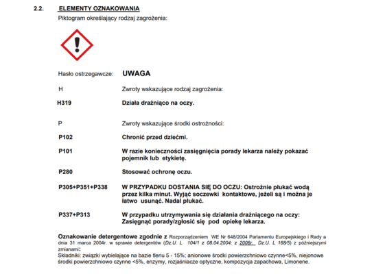 Proszek do prania Splash 600 g biel General Fresh