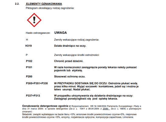 Proszek do prania Splash 600 g kolor General Fresh