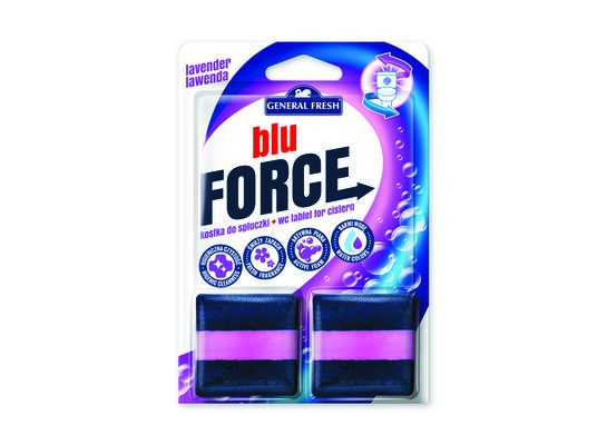 Kostka do spłuczki kwadrat, Blu Force 2 sztuki, 50 g x 2, lawenda, General Fresh