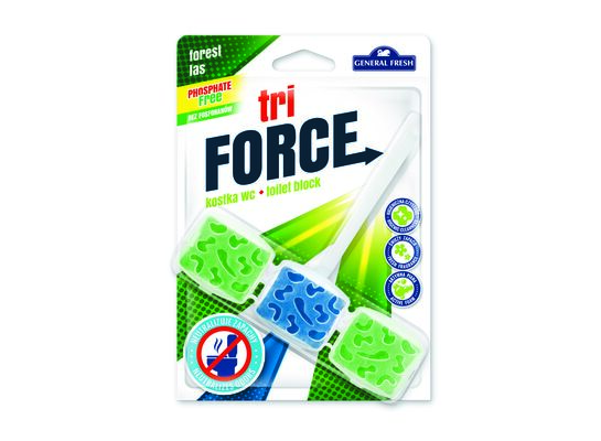 Kostka WC, Tri Force, 45 g, las, General Fresh
