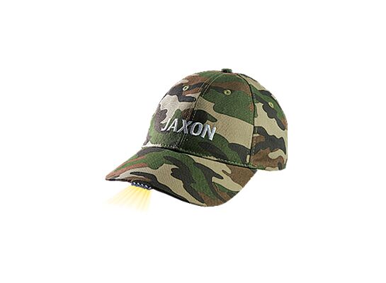 Czapka z latarka w daszku moro / ciemna f