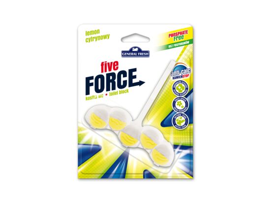 Kostka WC, Five Force, 50 g, cytryna, General Fresh