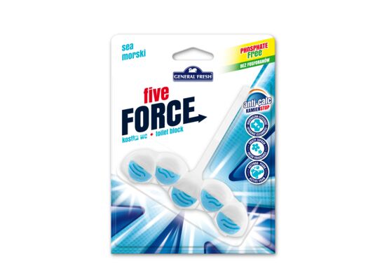Kostka WC, Five Force, 50 g, morze, General Fresh