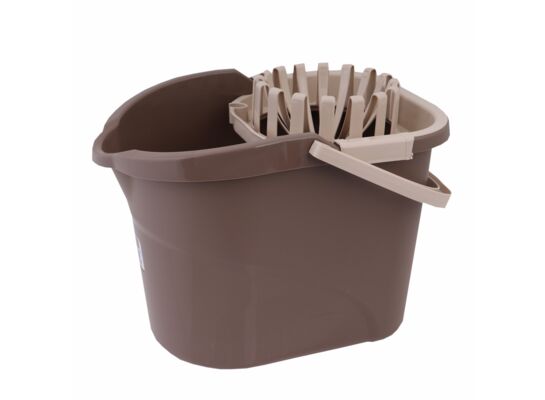 Wiadro + wyciskacz Lux 15 l beżowe