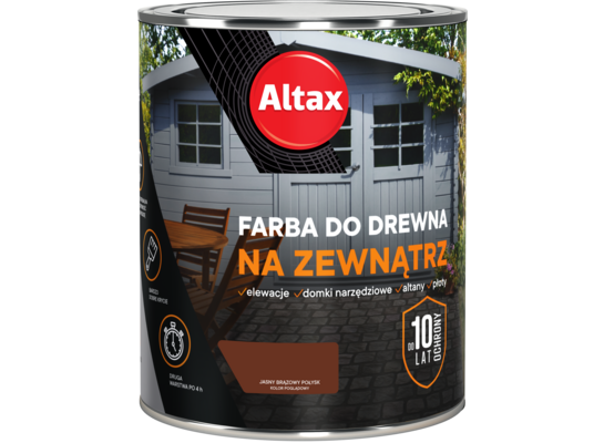 Farba do drewna na zewnątrz ALTAX 750 ml jasny brązowy