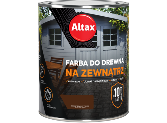 Farba do drewna na zewnątrz ALTAX 750 ml ciemny brązowy