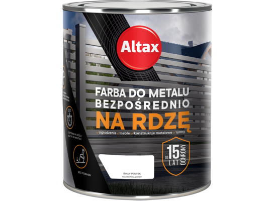 Farba do metalu 750 ml biały połysk Altax