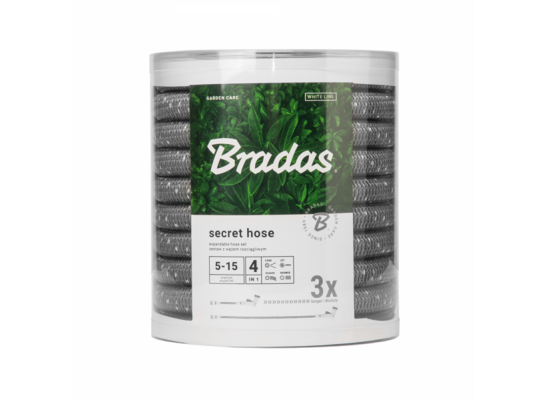 Komplet zraszający SECRET HOSE 10-30 m szary
