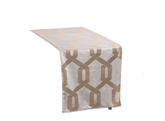 Bieżnik Royal Chic Gold szary+złoty 40 x 140 cm