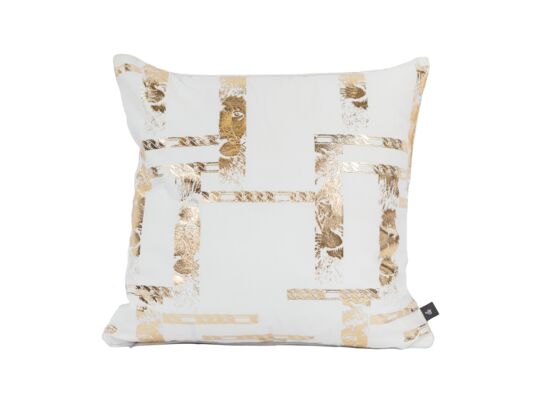 Poduszka King Of Chic Gold off white+ złoty 45 x 45 cm