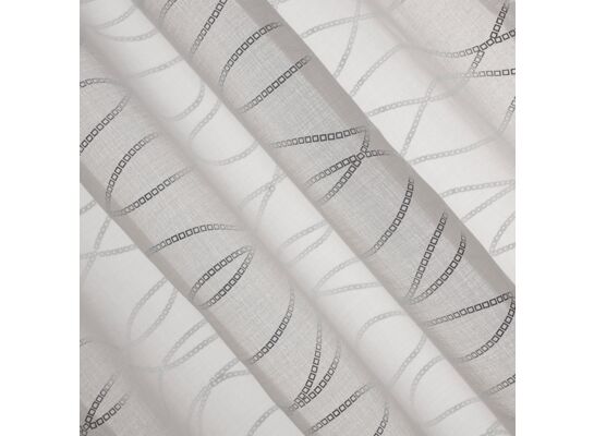 Firana Chic Chain Light biały+srebrny 140 x 270 cm przelotki