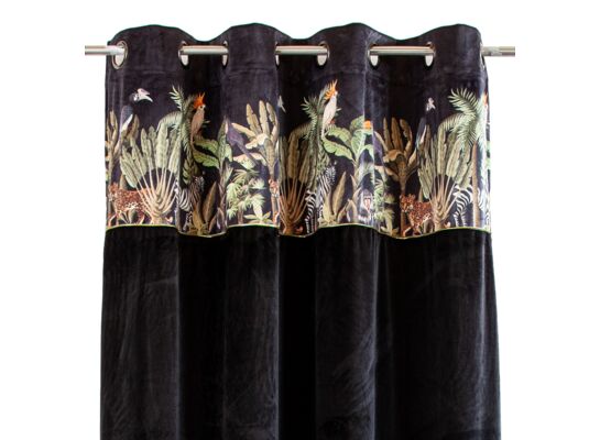 Zasłona Outstanding Chic czarny 140 x 270 cm przelotki