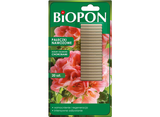 Pałeczki nawozowe do roślin osłabionych chorobami 20 szt. Bopon