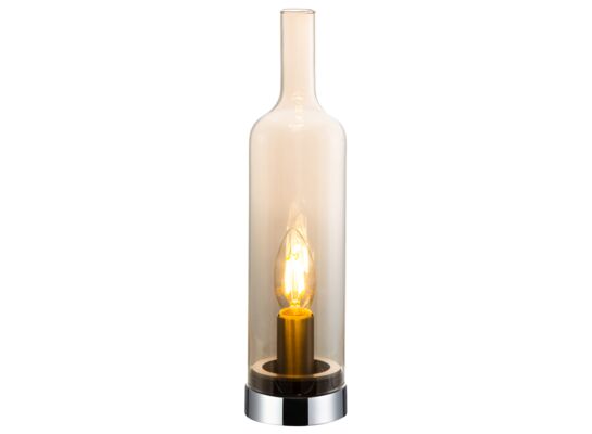 Lampka Bottle amber nikiel mat