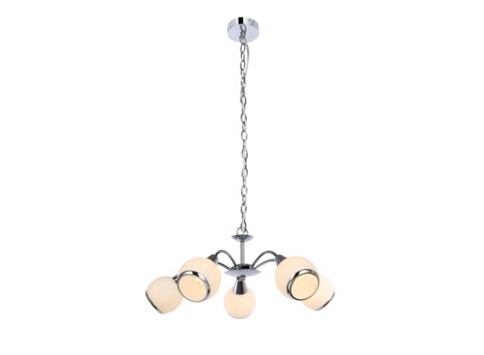 Lampa wisząca 5-płomienna Loris chrom