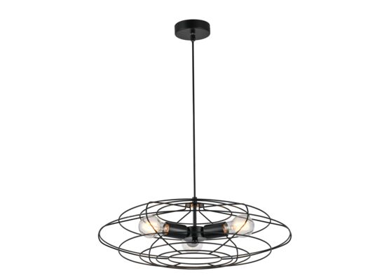 Lampa wisząca 3-płomienna Jal czarny