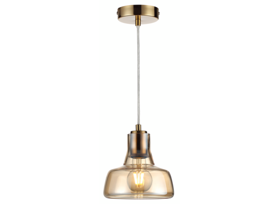 Lampa wisząca 1-płomienna Haga mosiądz