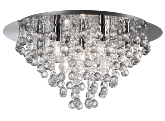 Plafon 7-płomienny London chrom