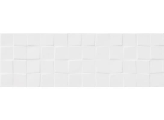 Płytka ścienna Simple Art. white połysk structure cubes 20 x 60 cm g1 Cersanit