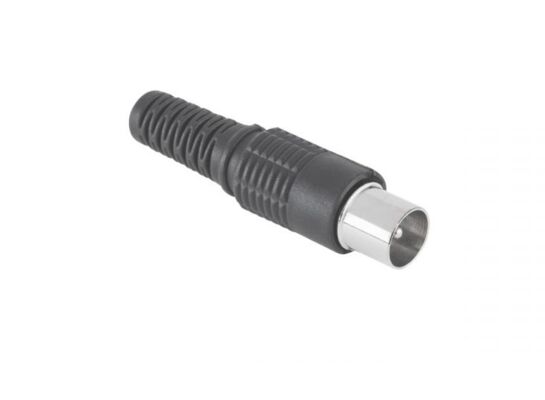 Wtyk antenowy prosty czarny, biały długi WTY0250N