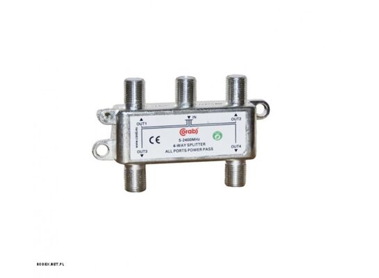 Rozgałęźnik spliter 5-2400Mhz 4 drożny power pass CORAB