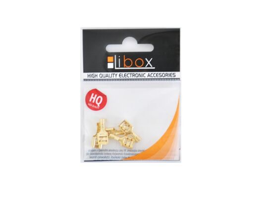 Konektor 6,3 mm Złoty żeński Duży Libox LB0044 5 sztuk