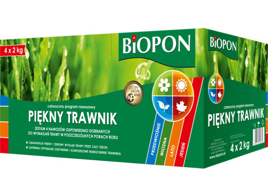 Nawóz granulowany Piękny Trawnik program roczny 4x2 kg Bopon