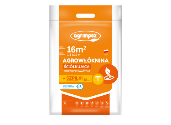 Agrowłóknina Hobby ściółkująca Agro-Marina 50g +18 Szpilek 1,6 x 10 m