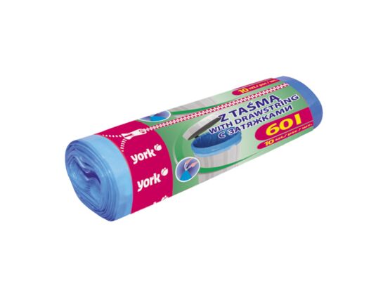 Worki na śmieci z taśmą 60 l / 10 sztuk