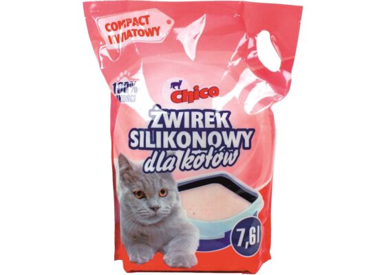 Żwirek silikonowy 7,6 l compact kwiatowy CHICO