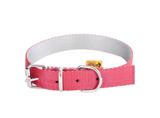 Obroża Twilight Silver z taśmy polipropylenowej pojedyncza bordowo-szary 1,6 x 45 cm