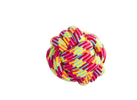 Zabawka piłka pleciona ze sznura PARROT 90 g/7 cm