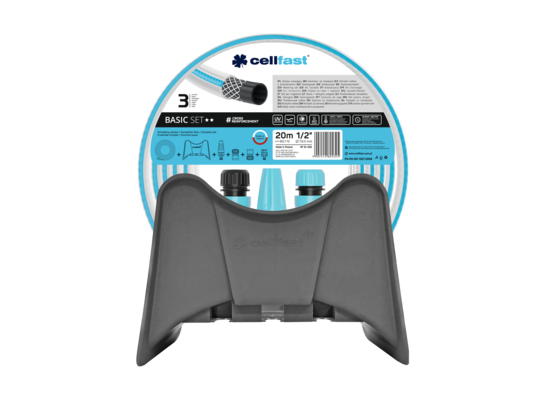 Zestaw zraszający BASIC 1/2" 20 m z wieszakiem na wąż Cellfast