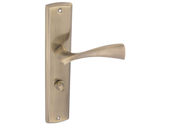 Klamka IMP BLANKA 72 WC mosiądz/patyna aluminium