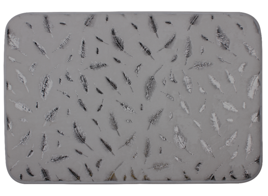 Mata łazienkowa PIUME 40 x 60 cm szaro-srebrny