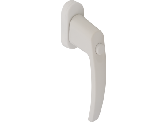 Klamka okienna PLUTON z przyciskiem biała