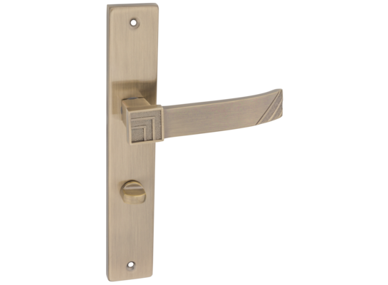 Klamka IMP JOLA 72 WC mosiądz/patyna aluminium