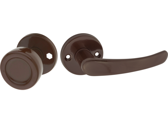 Gałka obrotowa-klamka GAMAR ok.szyld brązowa