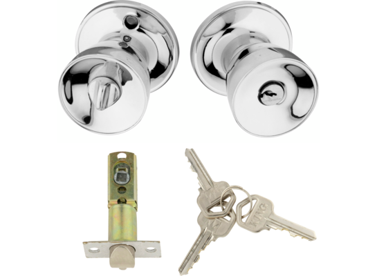 Gałka + zamek oszczędnościowy z blokadą AMB MEIKO chrom