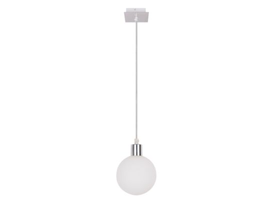 Lampa wisząca ODEN chromowy 1x40 W G9 klosz biały 12 cm