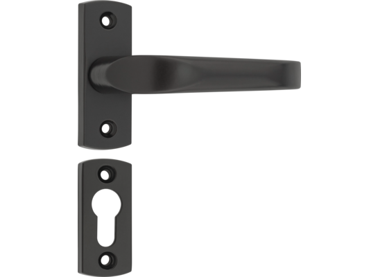 Klamka wąski sz ECO DIANA WKL czarna + szyld