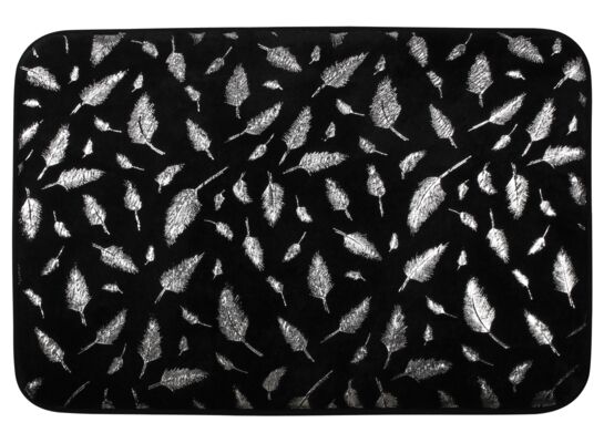 Mata łazienkowa PIUME 40 x 60 cm czarno-srebrny