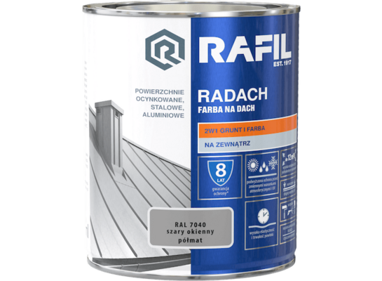 Farba na dach Radach szary okienny 0,75 l