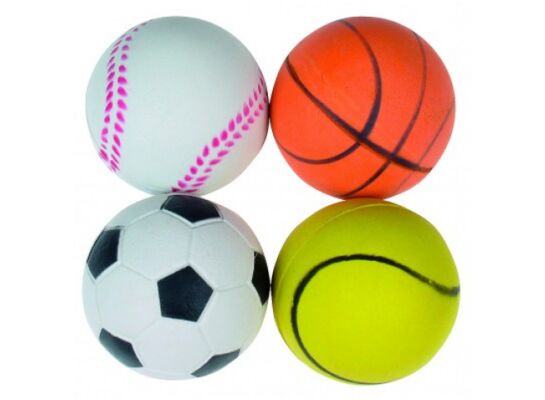 Zabawka dla psa  piłka sportowa mikroguma 6 cm