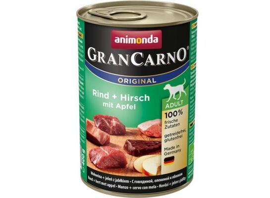 Grancarno 400 g wołowina + jeleń z jabłkami ANIMONDA dla psa