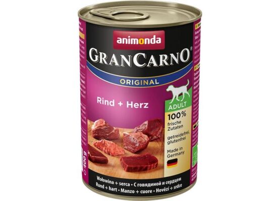 Grancarno 400 g wołowina + serca ANIMONDA dla psa