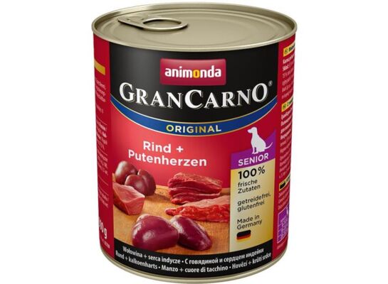 Grancarno 800 g wołowina + serca ANIMONDA dla psa