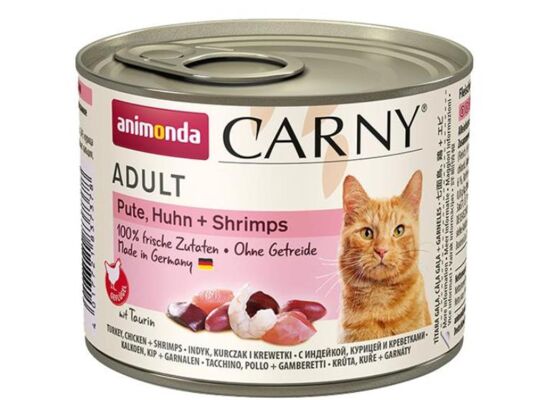 Carny 200 g ADULT indyk kurczak krewetki ANIMONDA kot